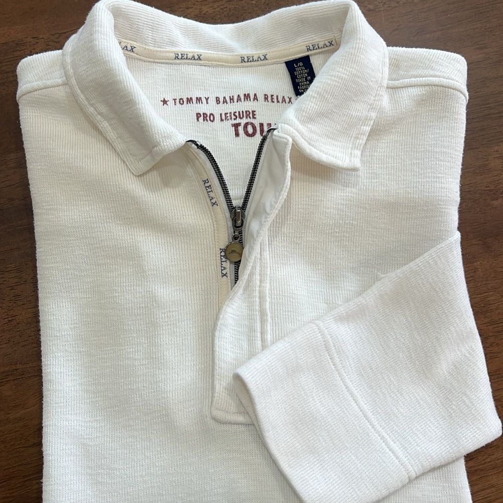 Tommy Bahama Pro Leisure Tour Relax Sweater Men L Embroidered Old Money Athlete